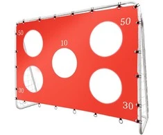 Futbolo vartai su taiklumo kilimėliu 215×153×76 cm