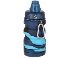 Generic Buteliukas na wodę bidon silikonowy składany su laikikliu sportowy 500ml mėlyna