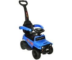Visureigio automobilio stūmimas su garsu ir šviesomis mėlyna