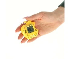 Žaislinis Tamagotchi elektroninis žaidimas obuolys geltonas