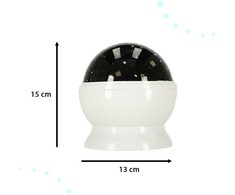 Ikonka Žvaigždžių projektoriaus naktinė šviesa 2in1 USB balta