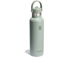 Gertuvė Hydro Flask Standard Mouth Flex Straw Cap Tonal Agave thermal bottle, 620 ml