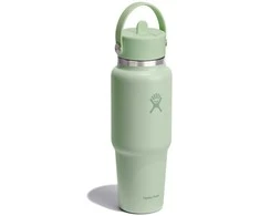 Gertuvė Hydro Flask Wide Mouth Flex Straw Cap Aloe travel bottle, 946 ml