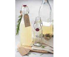 Kvadratinis butelis su užsegimu 1 l / Kilner