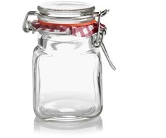 „Kilner Rayware Group“ KIL-0,07 l kvadratinis stiklainis su užsegimu