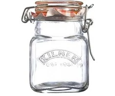 CLIP TOP 70 ml kvadratinis prieskonių indelis / Kilner