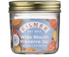 Kilner Rayware Group KIL-Stiklainis 0,2 l su plačiu snapeliu, Konservuoti stiklainis