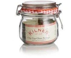 Kilner KIL-stiklainis 0,5 l. Apvalus stiklainis su užsegimu