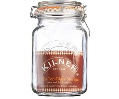 CLIP TOP kvadratinis stiklainis 1,5 l / Kilner