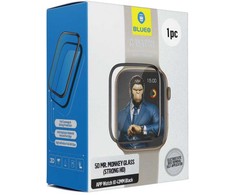 Blueo 5D Mr. Monkey Glass - skirtas Apple Watch 10 42MM juodas (Strong HD)