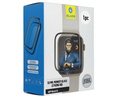 „Blueo 5D Mr. Monkey Glass“ – skirtas „Apple Watch 10“ 46 mm juodas (stiprus HD)