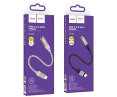 Adapteris AUX USB C to Jack 3,5 mm Hoco UPA32C UPA32C juodas