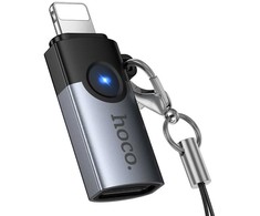 Adapteris OTG Lightning to USB C Hoco 2A UA46A pilka