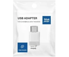 Adapteris Type C to Micro USB Blue Star - baltas