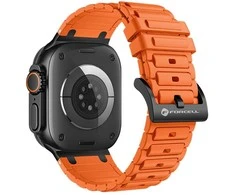 Forcell „Apple Watch A924f F-Design FA06“ dirželio skylutės, silikoninis, 42 / 44 / 45 / 49 mm, oranžinis