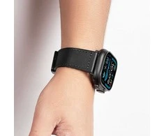„Apple Watch“ dirželis Forcell F-Design FA21 magnetinis dirbtinės odos dirželis 38/40/41 mm, juodas