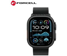 „Apple Watch“ dirželis Forcell F-Design FA11 plieno užsegimas 38/40/41 mm juodas