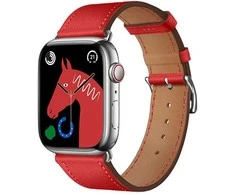 „Apple Watch“ dirželis Forcell F-Design FA20 skylučių dirbtinės odos 42/44/45/49 mm, raudonas