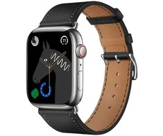 „Apple Watch“ dirželis Forcell F-Design FA20 skylučių dirbtinės odos 42/44/45/49 mm, juodas