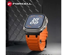Forcell „Apple Watch A924f F-Design FA06“ dirželio skylutės, silikoninis, 42 / 44 / 45 / 49 mm, oranžinis