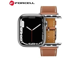 „Apple Watch“ dirželis „Forcell F-Design FA20“ su skylutėmis, dirbtinės odos, 42/44/45/49 mm, rudas