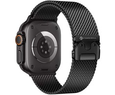 „Apple Watch“ dirželis Forcell F-Design FA11 plieno užsegimas 38/40/41 mm juodas