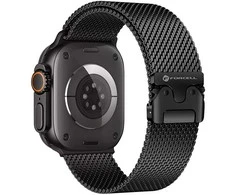 „Apple Watch“ dirželis Forcell F-Design FA11 plieno užsegimas 38/40/41 mm juodas