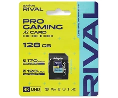 GOODRAM Micro SDXC 128GB V30 A2 UHS I U3 RIVAL + adapter