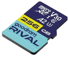 GOODRAM Micro SDXC 256GB V30 A2 UHS I U3 RIVAL + adapter