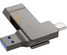 Atminties kortelė HOCO atmintukas USB A + USB C UD15 128GB USB3.2