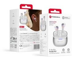 „Forcell F-Audio Pulse Air ENC“ belaidės į ausis įdedamos TWS ausinės, sidabrinės