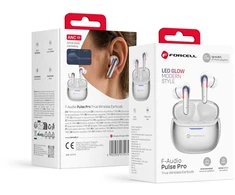 „Forcell F-Audio Pulse Pro ANC + ENC“ belaidės į ausis įdedamos TWS ausinės, sidabrinės