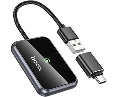 Wireless CarPlay adapter Hoco USB A / USB C HU1 juodas