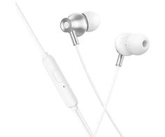 su laidu ausinės su mikrofonu Jack 3,5 mm Hoco M119 sidabrinis