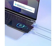 Baseus Explorer 100W USB-C – USB-C laidas su išmaniuoju temperatūros jutikliu 1 m – mėlynas