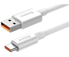 USB laidas per USB-C Baseus Superior 100W 0.25m (baltas)
