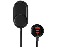 High Efficiency Pro 1-2-2 automobilinis cigarečių žiebtuvėlis Baseus 30W (juodas)