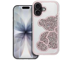 OEM dėklas, skirtas „iPhone 17“, rožinis meškiuko formos dėklas