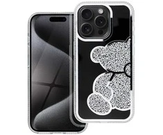 Dėklas Oem Case for iPhone 17 PRO MAX Teddy Bear sidabrinis