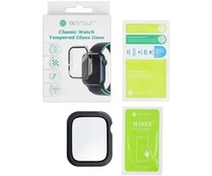 Bestsuit dėklas su hibridiniu stiklu, skirtas Apple Watch 10 42mm - juodas