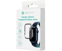 Bestsuit dėklas su hibridiniu stiklu, skirtas Apple Watch 10 42mm - juodas