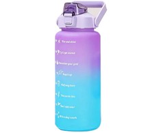 Bez Marki Oem Vanduo bottle with a straw with a motivational measuring 2L RC-K-992 violetinė mėlynas