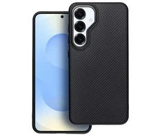 Oem Carbon Elite Mag dėklas suderinamas su MagSafe skirtas Samsung Galaxy S25 juodos spalvos