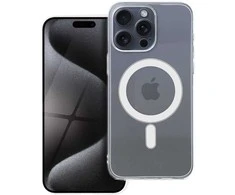 Oem Originalus „iPhone 15 PRO MAX“ skaidrus dėklas, 2 mm „Mag“ dangtelis, suderinamas su „MagSafe“ (fotoaparato apsauga), permatomas.