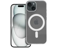 Dėklas Oem Case for iPhone 15 Clear Case 2 mm Mag Cover compatible with MagSafe (camera protection) transparent