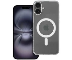 Oem Originalus „iPhone 16 PLUS“ dėklas, skaidrus, 2 mm „Mag“ dangtelis, suderinamas su „MagSafe“ (fotoaparato apsauga), permatomas