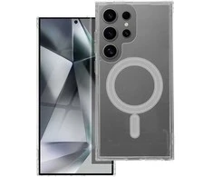 4Kom Oem CLEAR MAG COVER dėklas suderinamas su MagSafe skirtas Samsung Galaxy S22 Plus skaidrus