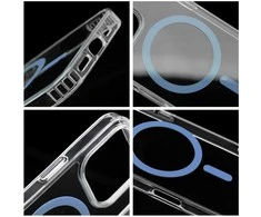 Dėklas Samsung S26 lašelinis klijų žiedas, spalvotas dėtuvės dangtelis, suderinamas su „MagSafe“, šviesiai mėlynas