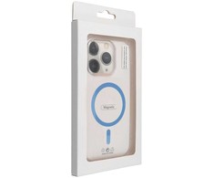 Oem Dėklas na Samsung A27 Drop Glue Colorful Ring Mag Cover zgodny su MagSafe jasnoniebieskie
