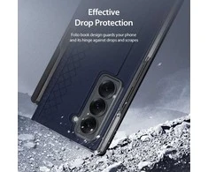 Dux Ducis dėklas BRIL with pen holder skirtas Samsung Galaxy Z Fold SE/W25 mėlynos spalvos